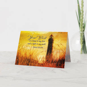 Psalm 119:105 Your Word is a lamp unto my feet Card