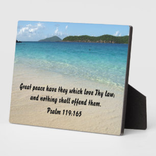 Psalm 119:165 Great peace have they which love thy Plaque