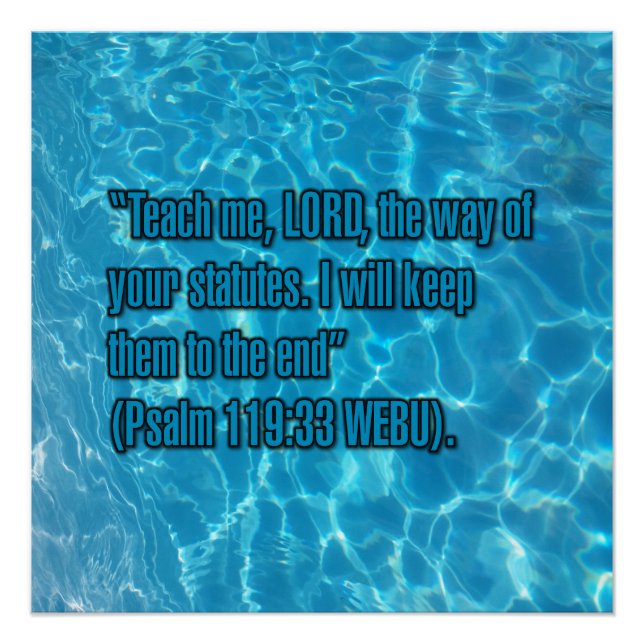 Psalm 119:33 WEBU Poster (Front)