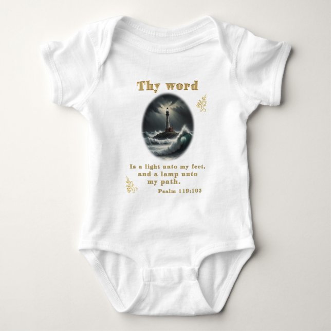 Psalm 119 baby bodysuit (Front)