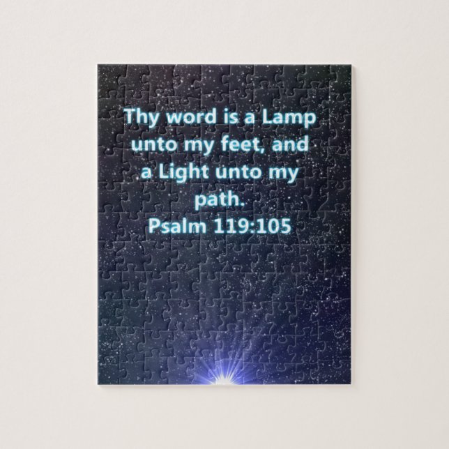 Psalm 119 bible verse jigsaw puzzle (Vertical)