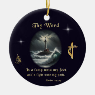 Psalm 119 ceramic ornament