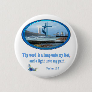 Psalm 119 Christian Clothing 6 Cm Round Badge
