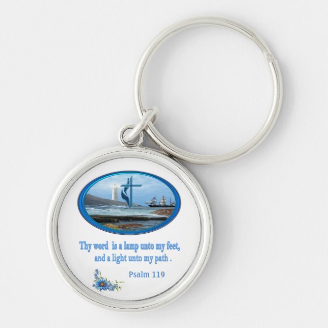 Psalm 119 Christian Clothing Key Ring (Front)