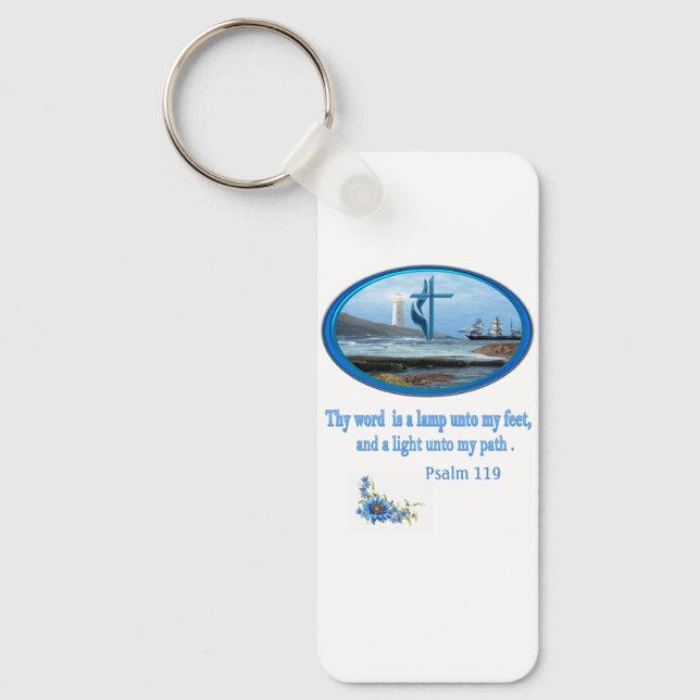 Psalm 119 Christian Clothing Key Ring (Front)