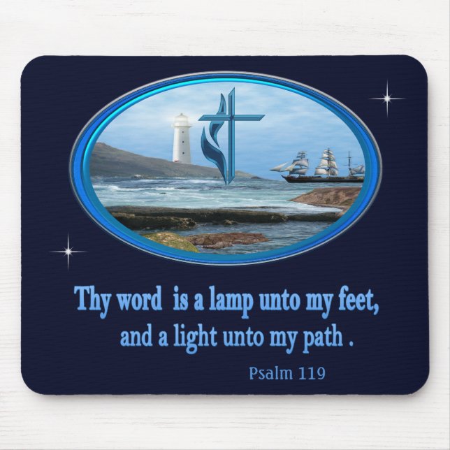 Psalm 119 Christian Clothing Mouse Pad (Front)