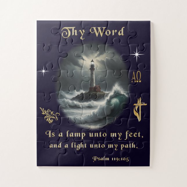 Psalm 119 jigsaw puzzle (Vertical)