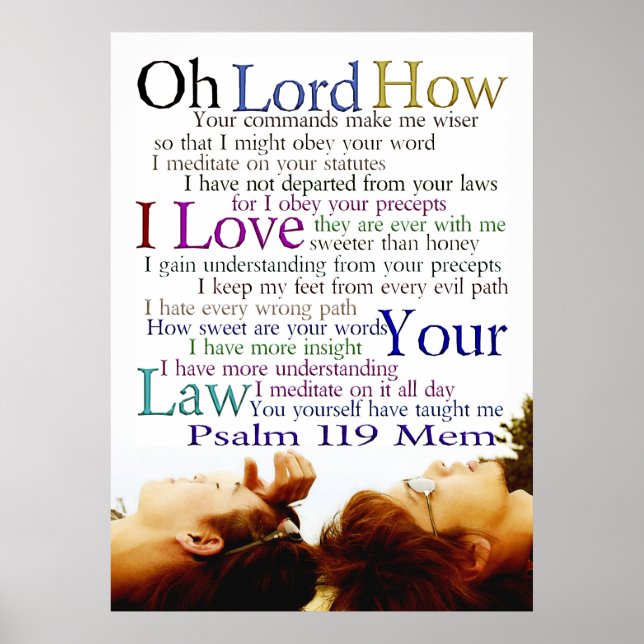 Psalm 119 Mem Thoughtful Poster (Front)