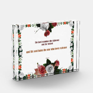 Psalm 11:5, No Violence Photo Block
