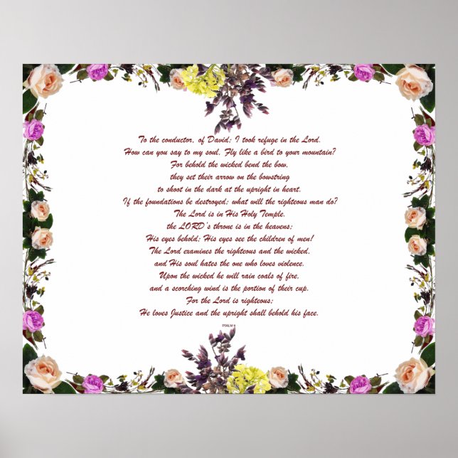 Psalm 11,  Fly like a bird to your mountain, Poster (Front)