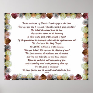 Psalm 11 Scripture Art - Trust in the Lord Poster