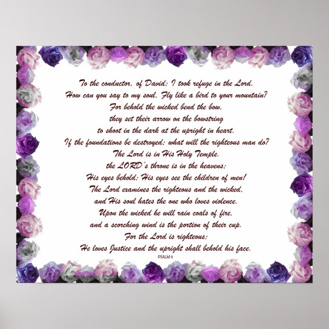 Psalm 11 Scripture Art - Trust in the Lord Poster (Front)