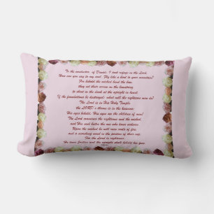 Psalm 11, Scripture, Bible Verse, Lumbar Cushion