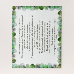Psalm 11 Scripture Design for Verse Art Jigsaw Puzzle