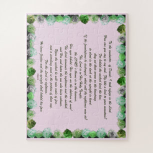 Psalm 11 Scripture Design for Verse Art Jigsaw Puzzle