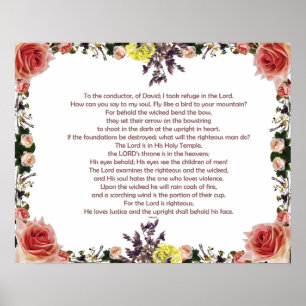 Psalm 11, To the conductor, of David; Poster