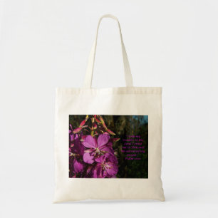Psalm 120:1 Encouraging Scripture Floral Tote Bag