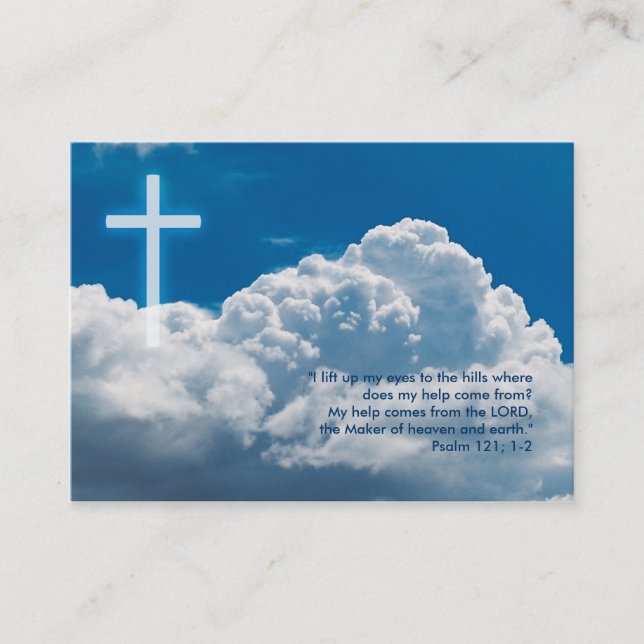 Psalm 121; 1-2 - Christian Business Card (Front)