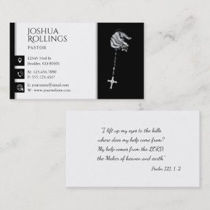 Psalm 121; 1-2 Christian Inspirational Business Card