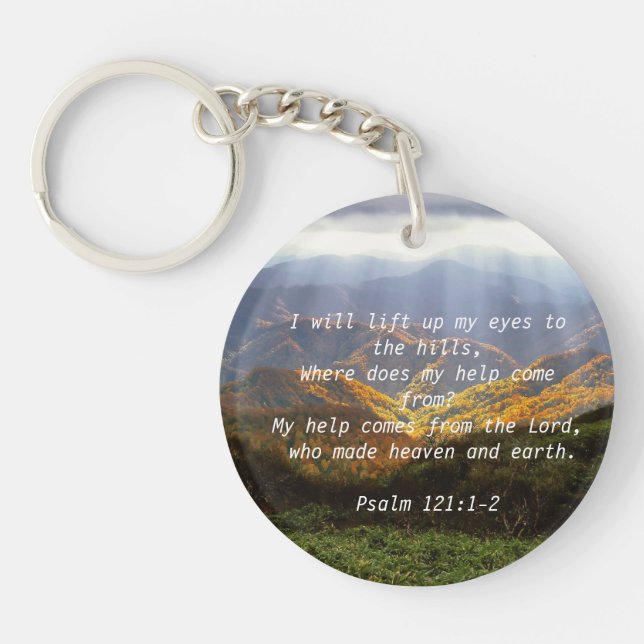 Psalm 121:1-2  key ring (Front)