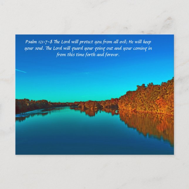 Psalm 121:7-8 The Lord will protect you from all e Postcard (Front)