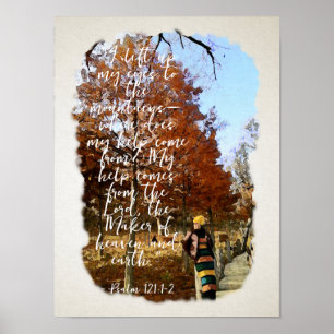 Psalm 121 Bible Verse Wall Art Scripture Print 