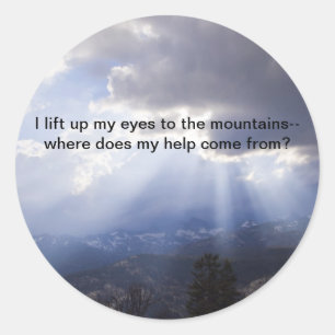 Psalm 121 classic round sticker