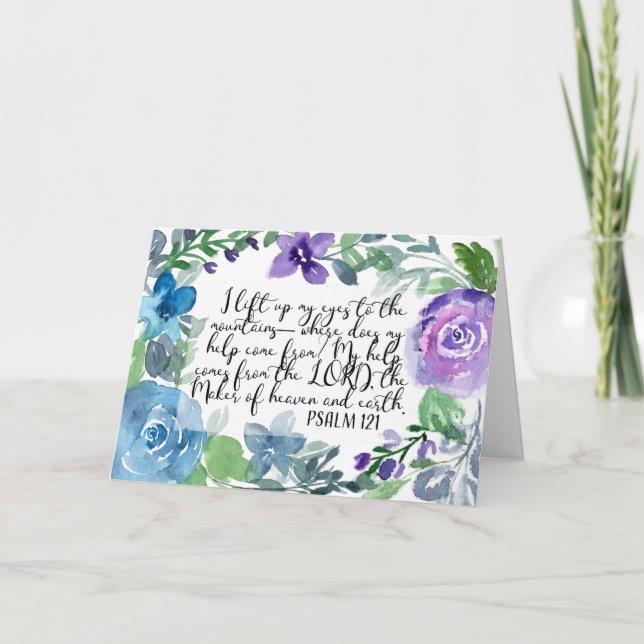 Psalm 121 I lift up my eyes Card (Front)