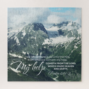 Psalm 121 I will lift up mine eyes unto the hills Jigsaw Puzzle