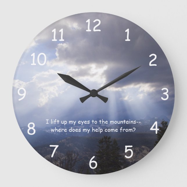 Psalm 121 large clock (Front)