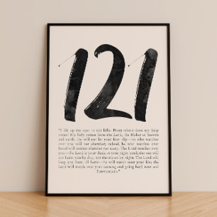 Psalm 121 Wall Art - Inspirational Scripture Print