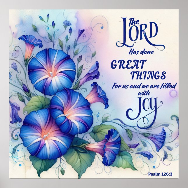 Psalm 126:3 Christian Poster (Front)