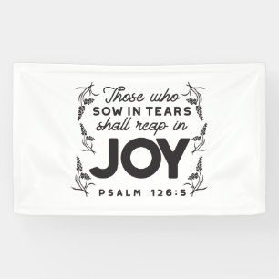 Psalm 126:5 Scripture Typography – Reap in Joy Banner