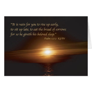 Psalm 127:2 Card