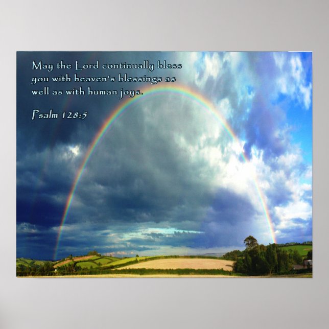 Psalm 128:5 Full Rainbow Poster (Front)