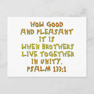 Psalm 133:1 postcard