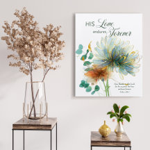 Psalm 136 His Love Endures Forever Floral White