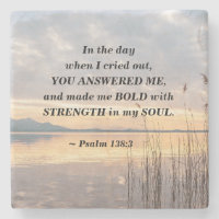 Psalm 138:3 You made me Bold Sunset over Lake