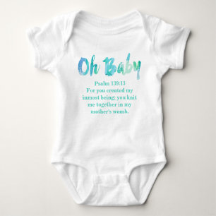 Psalm 139:13 For you created my inmost being Baby Bodysuit