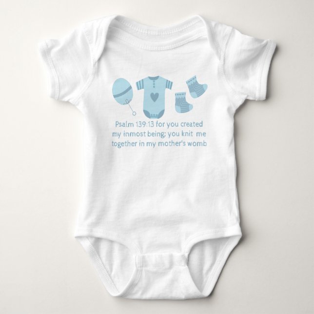 Psalm 139:13 For you created my inmost being Baby Bodysuit (Front)