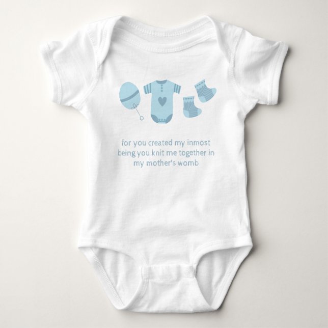Psalm 139:13 For you created my innermost being Baby Bodysuit (Front)
