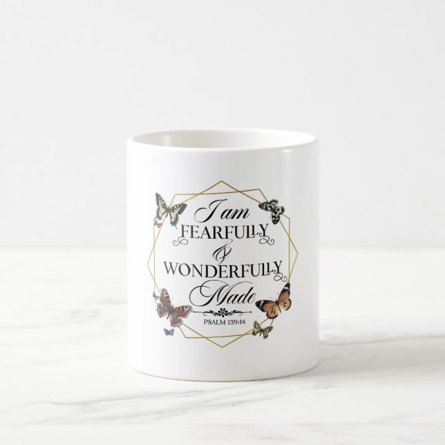 Psalm 139 14 Christian Bible Verse Quote Coffee Mug (Center)
