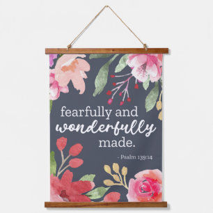 Psalm 139:14 - Fearfully and Wonderfully Made Hanging Tapestry