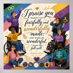 Psalm 139:14 - Fearfully and Wonderfully Made In Poster