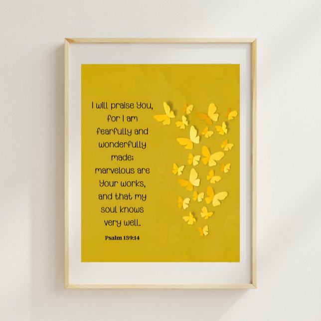 Psalm 139:14 Fearfully and Wonderfully Made  Poster (Creator Uploaded)