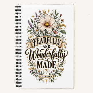 PSALM 139:14 Fearfully And Wonderfully Notebook