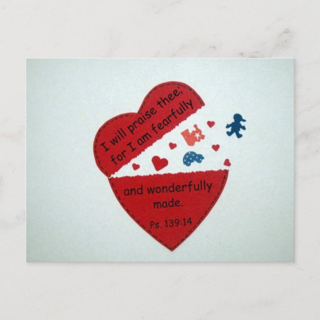 Psalm 139:14 postcard (Front)