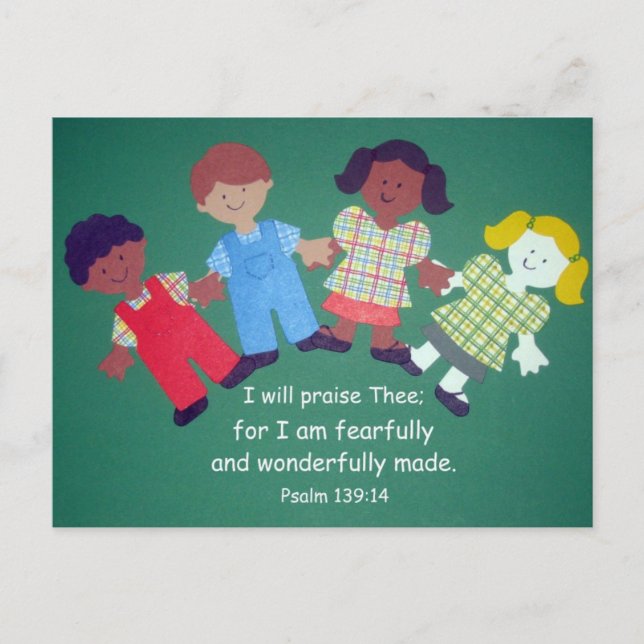 Psalm 139:14 postcard (Front)