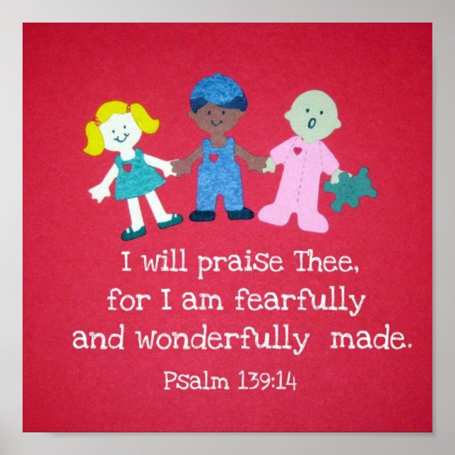 Psalm 139:14 poster (Front)