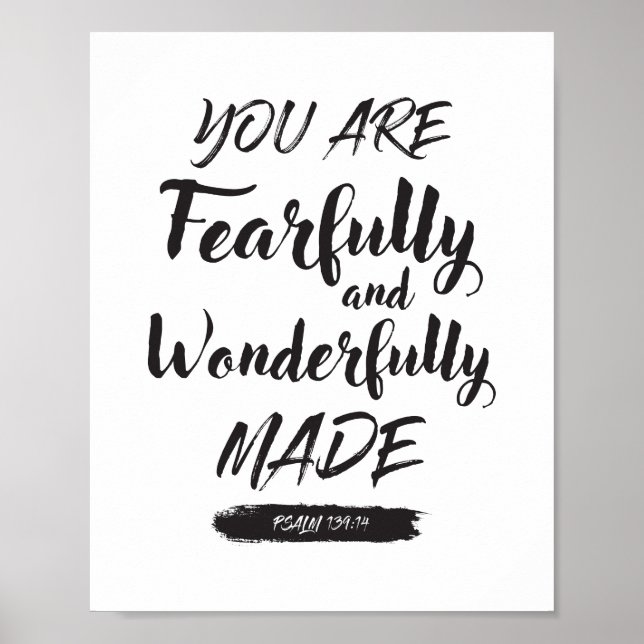 Psalm 139 14 Poster Print (Front)